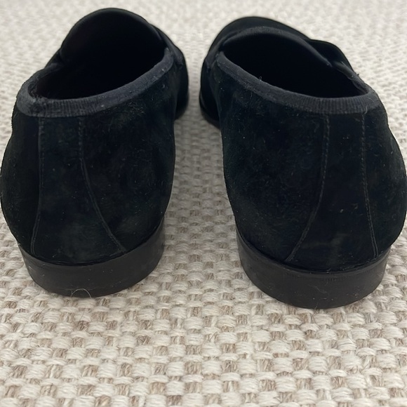 Men's Ferragamo Black Velvet Formal Loafers perfect for black tie events - Picture 3 of 5